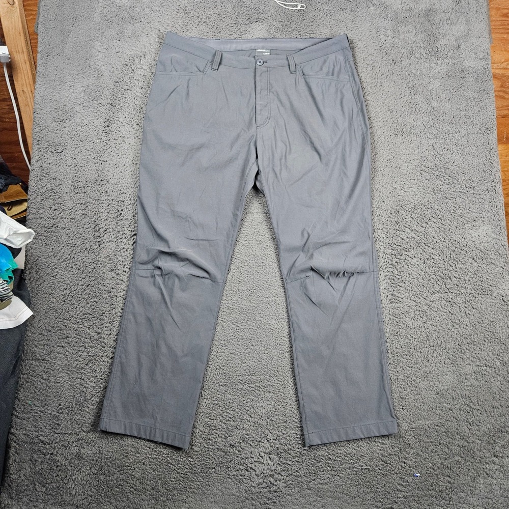 Eddie Bauer Mens Tech Pants 38x30 Gray‎ Nylon Spandex Outdoor Hiking Casual